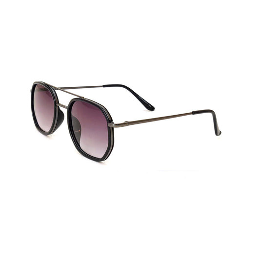 Classic Square Metal Frame Sunglasses - Matte Black JO4