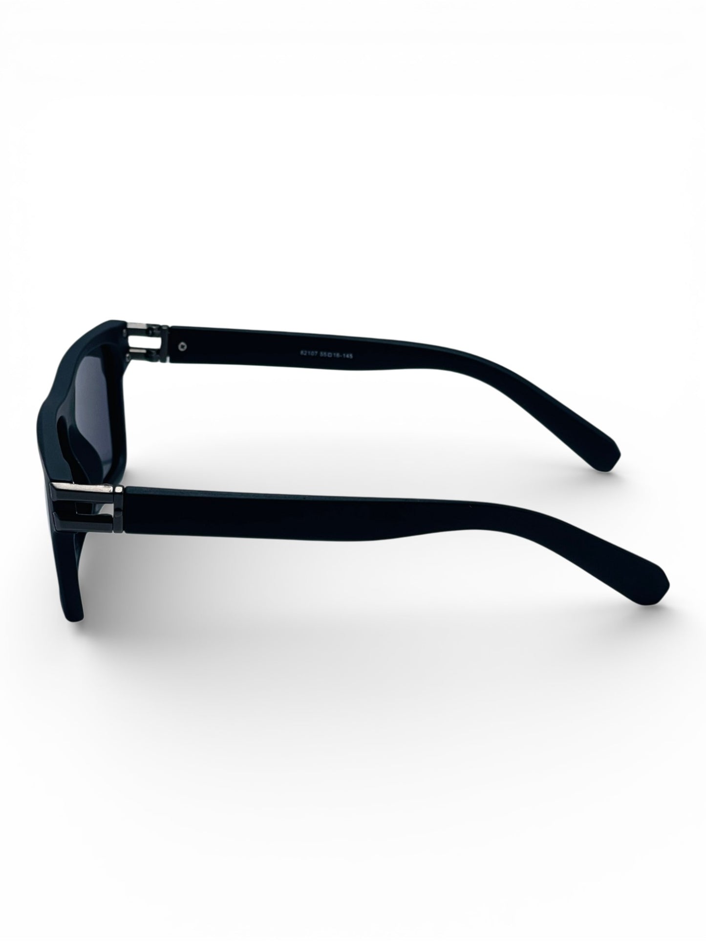 Verlin Rectangle Sunglasses 82107 Matte Black - Angled View