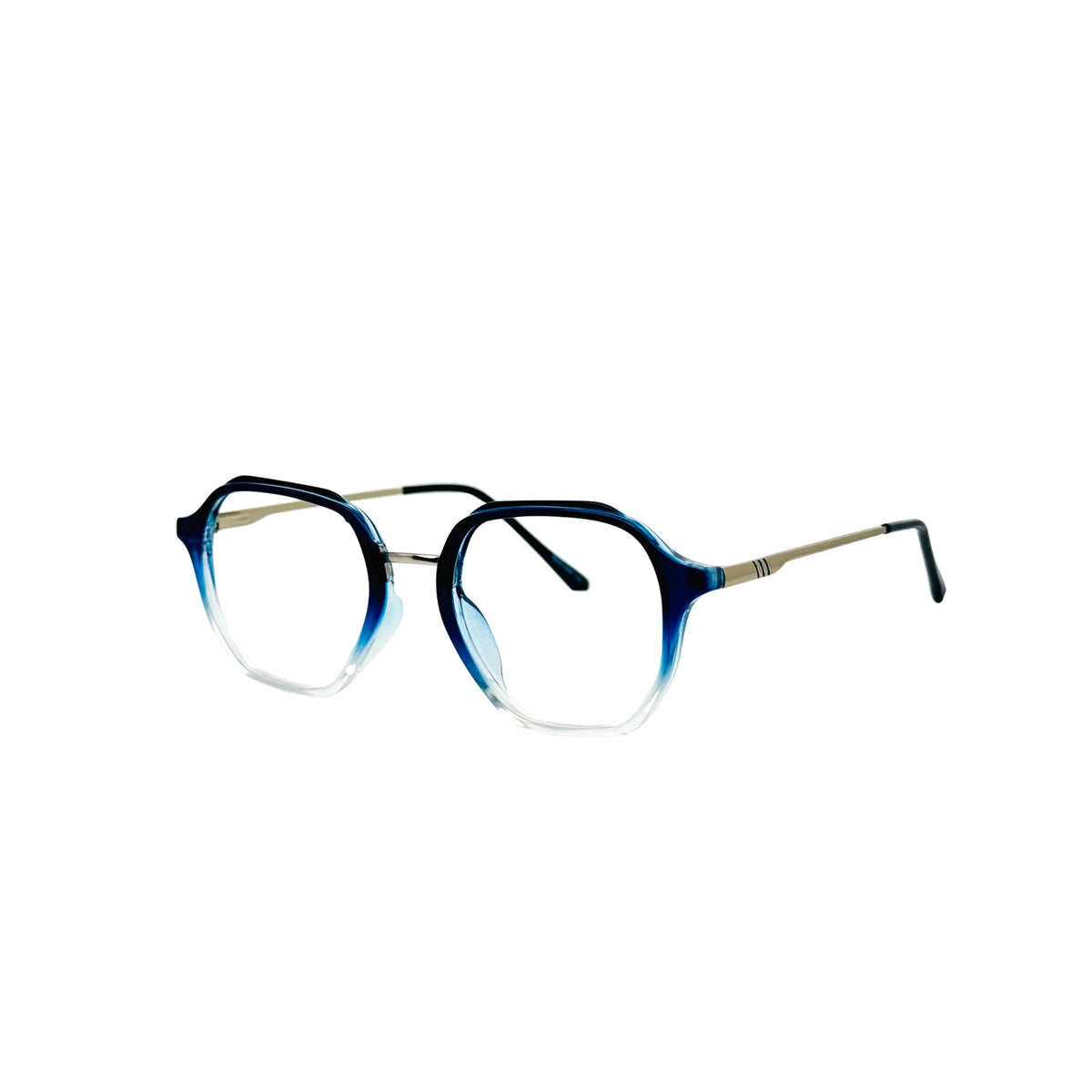 Verlin 62236 Geometric Eyeglass Frame – Dark Blue, supplied product view 2
