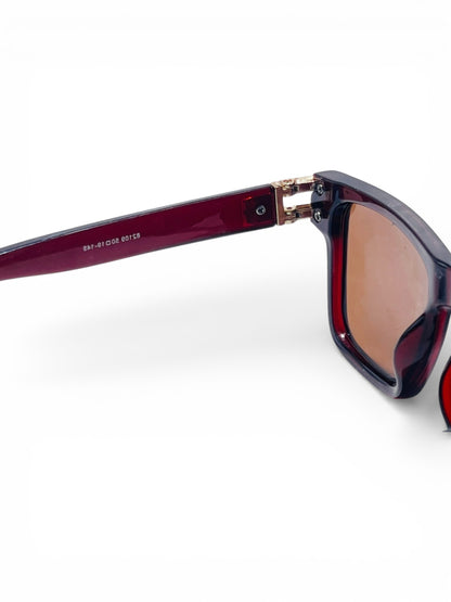 Verlin Wayfarer Sunglasses 82109 Red - Top View
