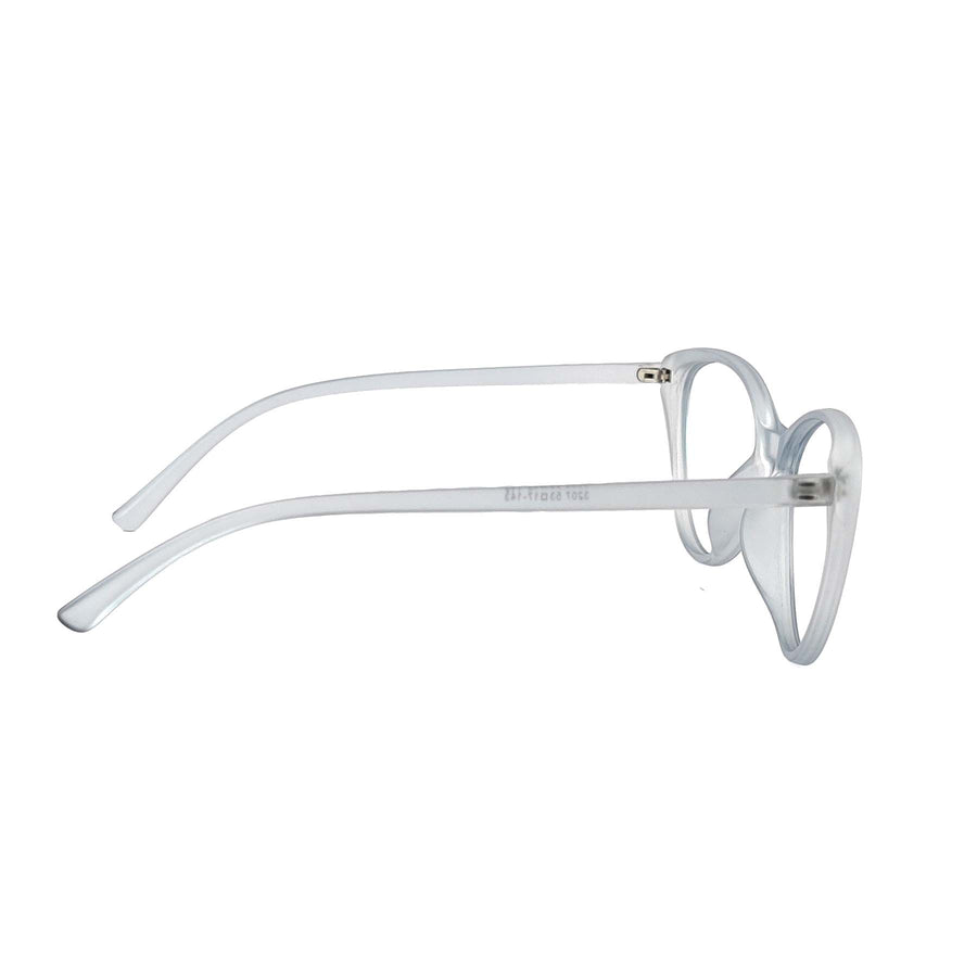 Verlin 3207 Cat-Eye Optical Frame in TP White — side view