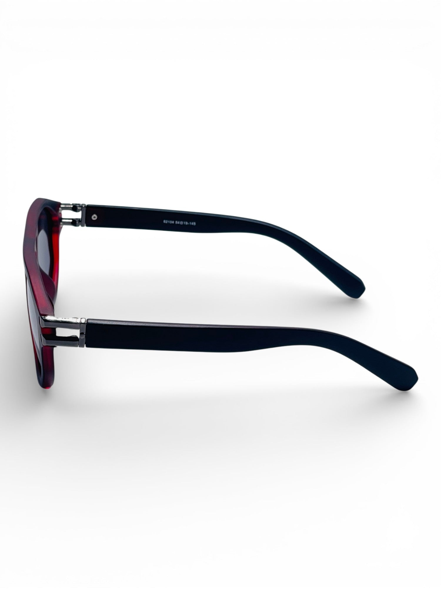 Verlin Wayfarer Sunglasses 82104 Red Black - Angled View