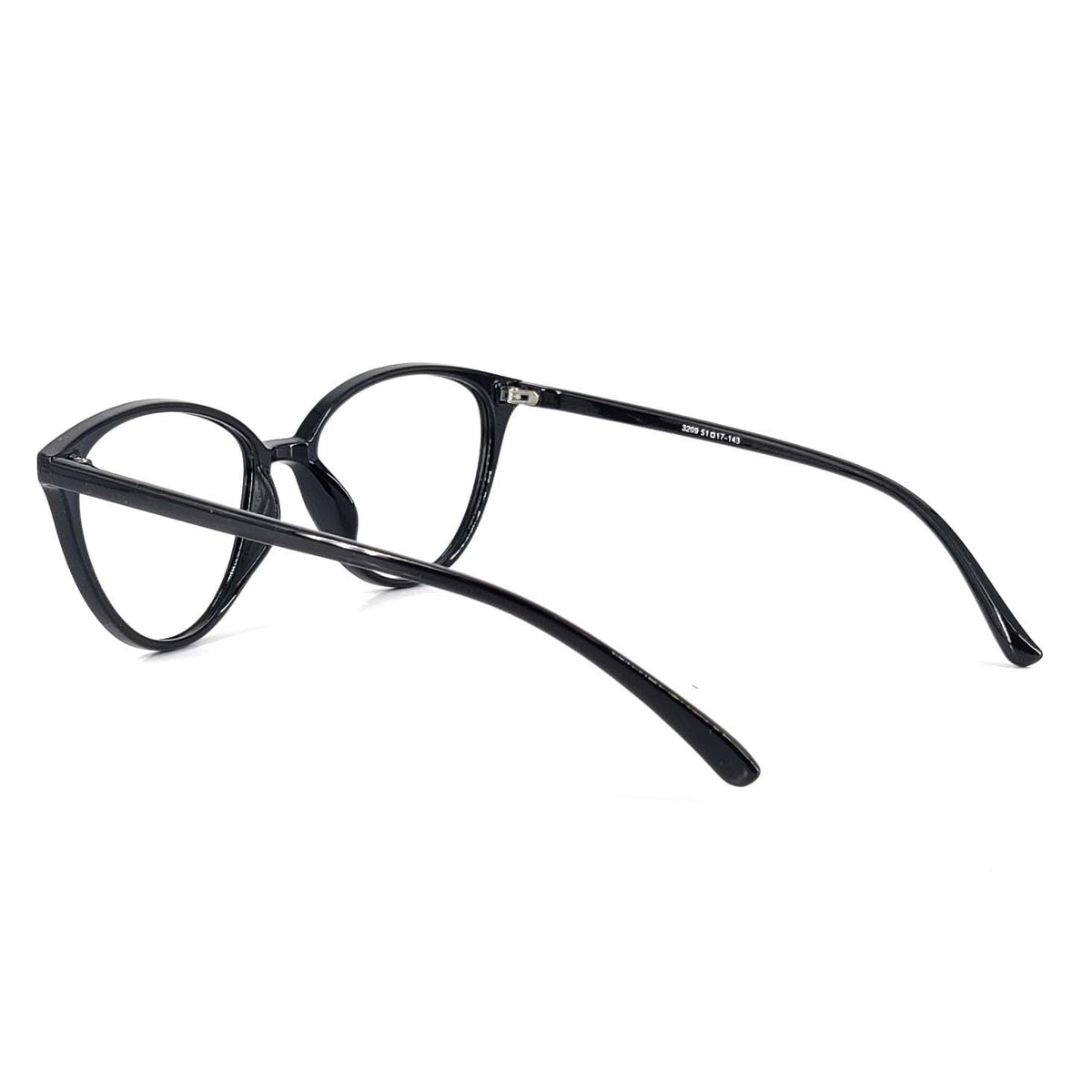 Verlin 3209 Cat-Eye Eyeglass Frame – Black, supplied product view 3