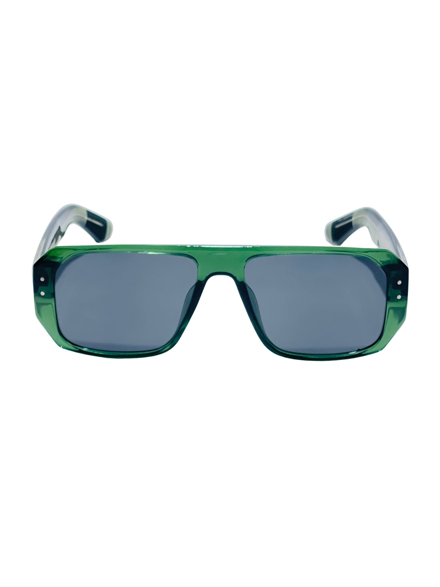 Verlin Sunglasses 8804 Green - Aviator Frame Green Lens Sunglasses