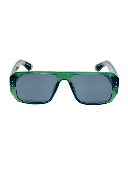 Verlin Sunglasses 8804 Green - Aviator Frame Green Lens Sunglasses