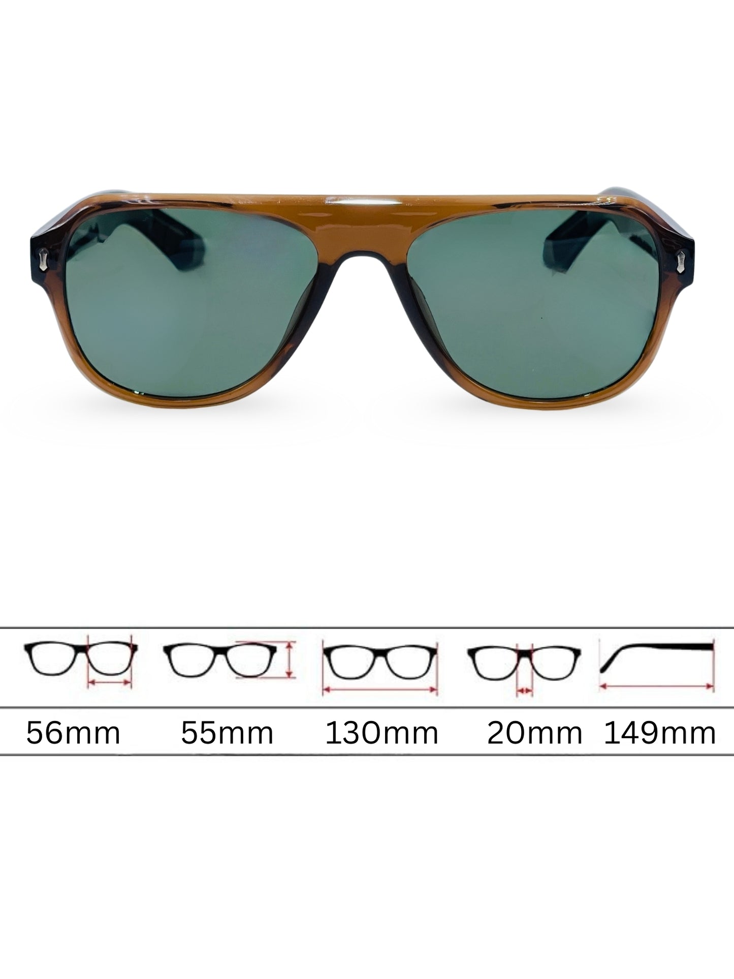 Sunglasses 8801 - Brown