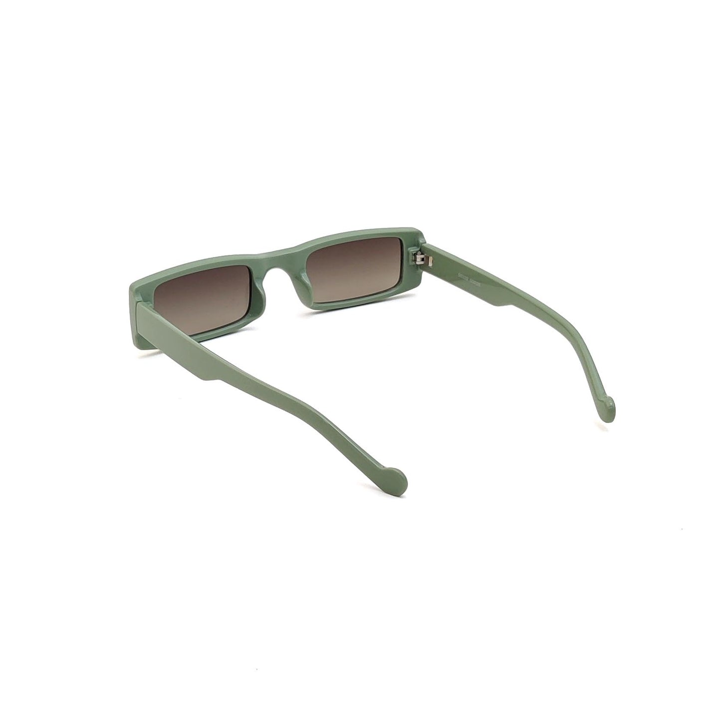 56339 Retro Rectangular Sunglasses Green