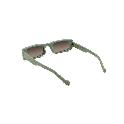 56339 Retro Rectangular Sunglasses Green