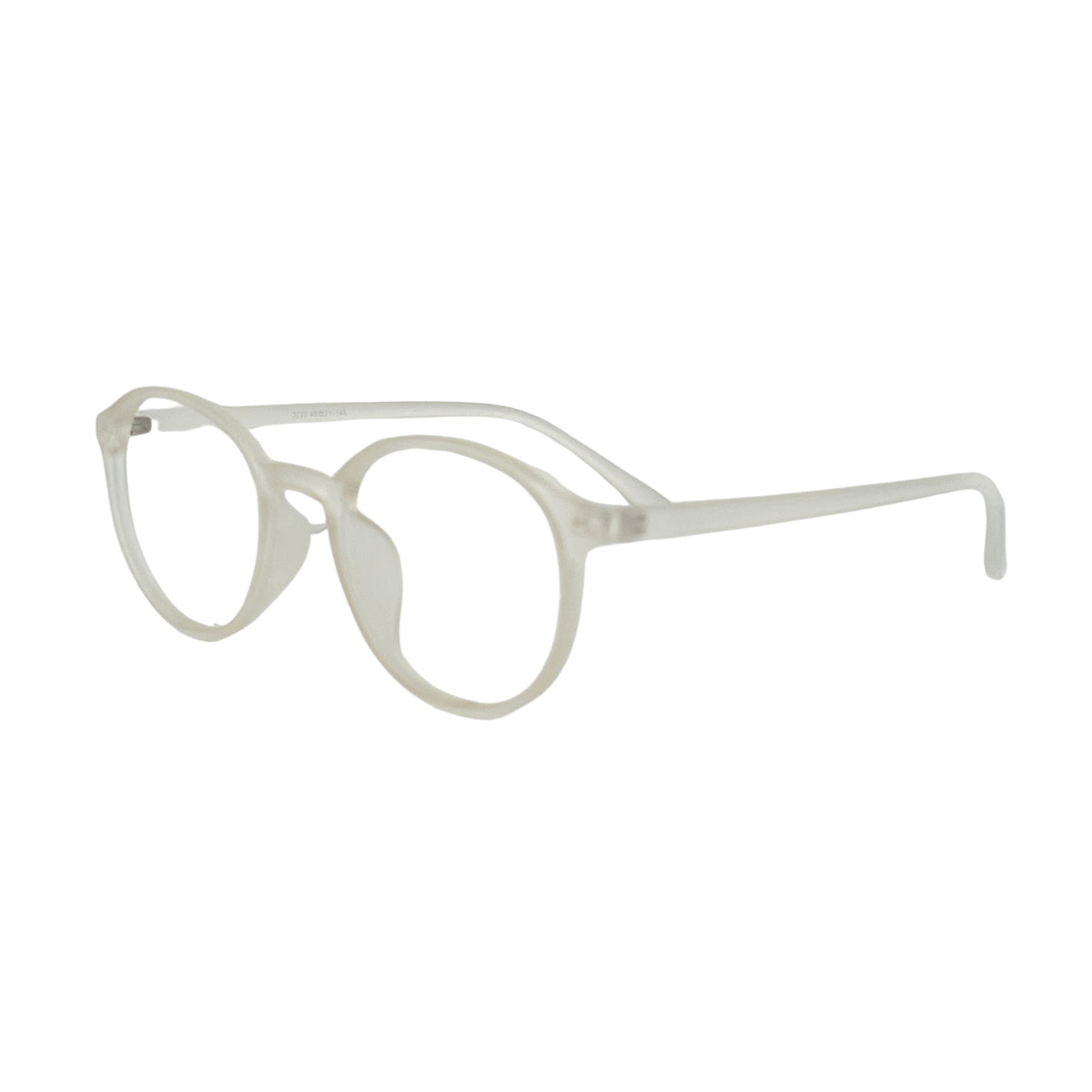 Verlin 3222 Rounded Eyeglass Frame – Crystal White, supplied product view 2