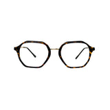 Verlin 62236 Geometric Eyeglass Frame – Tiger, supplied product view 1