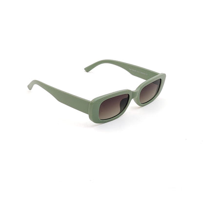 56335 Retro Rectangular Sunglasses Green