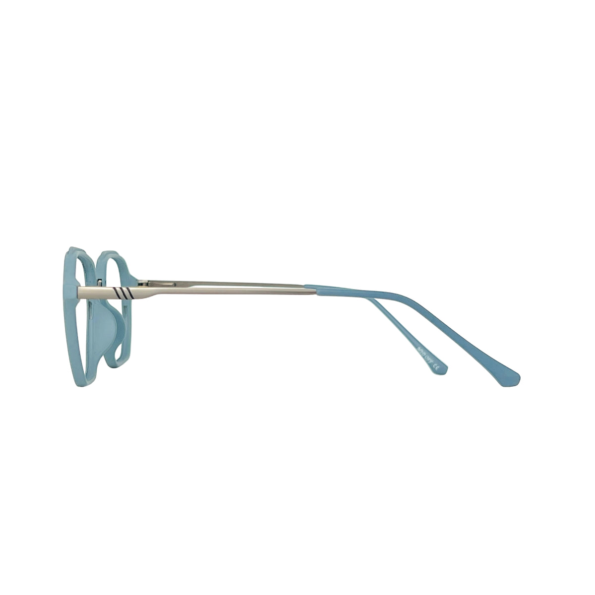 Verlin 62236 Geometric Eyeglass Frame – Aqua Blue, supplied product view 4