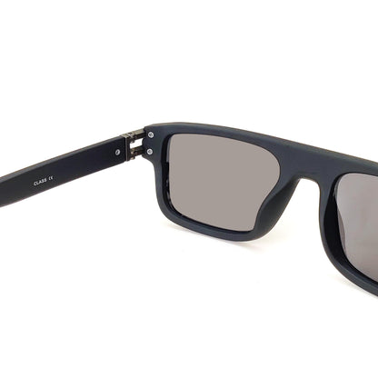 Verlin Square Polarized Sunglasses 82105 Matte Black - Detail View