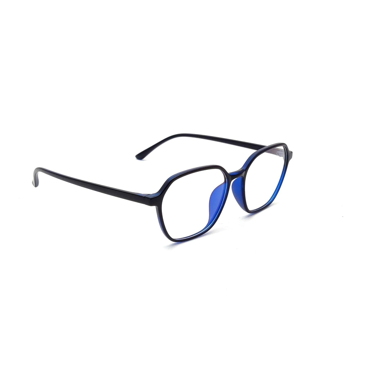 Verlin 3223 Rounded Square Eyeglass Frame – Blue, supplied product view 2