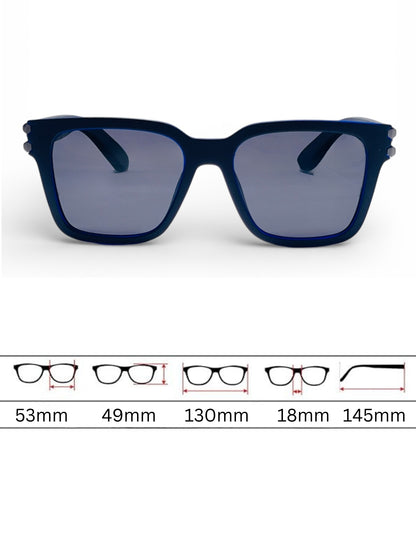 Verlin Wayfarer Sunglasses 82102 Blue - Detail View
