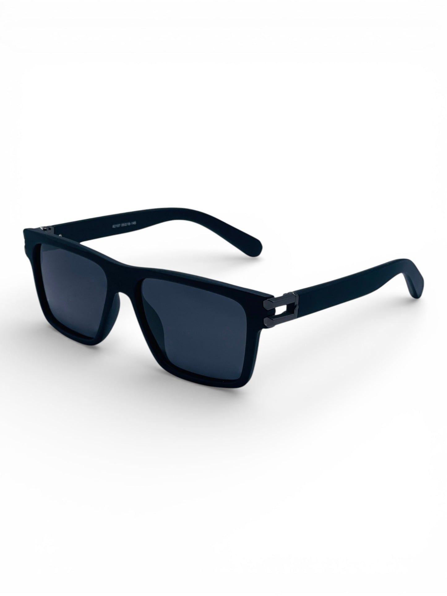 Verlin Rectangle Sunglasses 82107 Matte Black - Side View