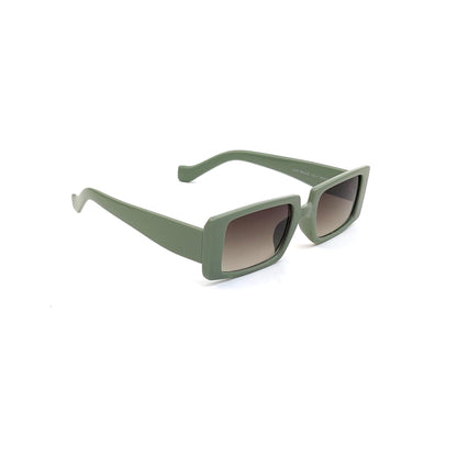 56338 Retro Rectangular Sunglasses Green