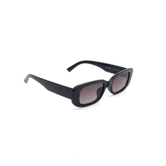 56335 Retro Rectangular Sunglasses Black