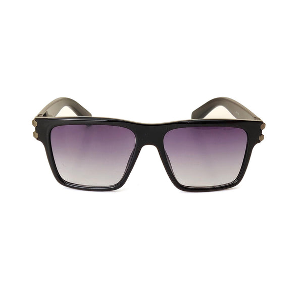 Premium Square Frame Sunglasses - Black Gradient Lens | 81207 (GLOSS BLACK)