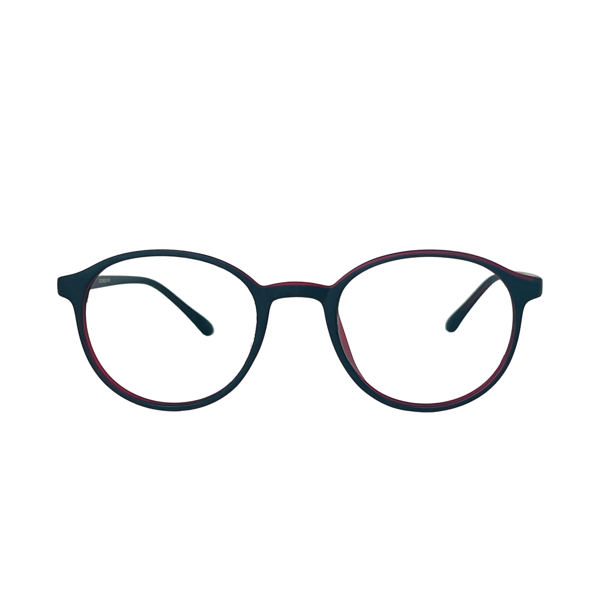 Verlin 3222 Rounded Eyeglass Frame – Red Black, supplied product view 1