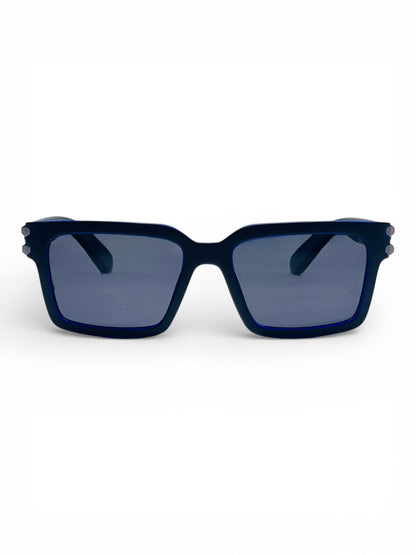 Verlin Rectangle Sunglasses 82106 Blue - Front View