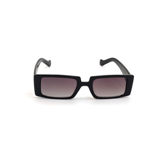 56338 Retro Rectangular Sunglasses Black