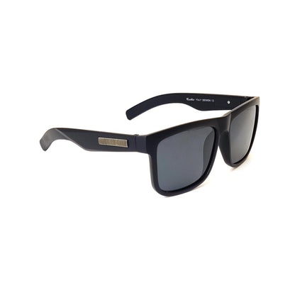 Verlin Square Polarized Sunglasses P59112 Matte Black - Side View