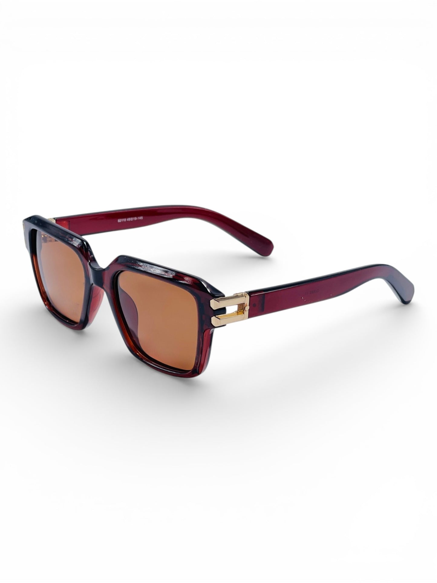 Verlin Wayfarer Sunglasses 82110 Red - Side View