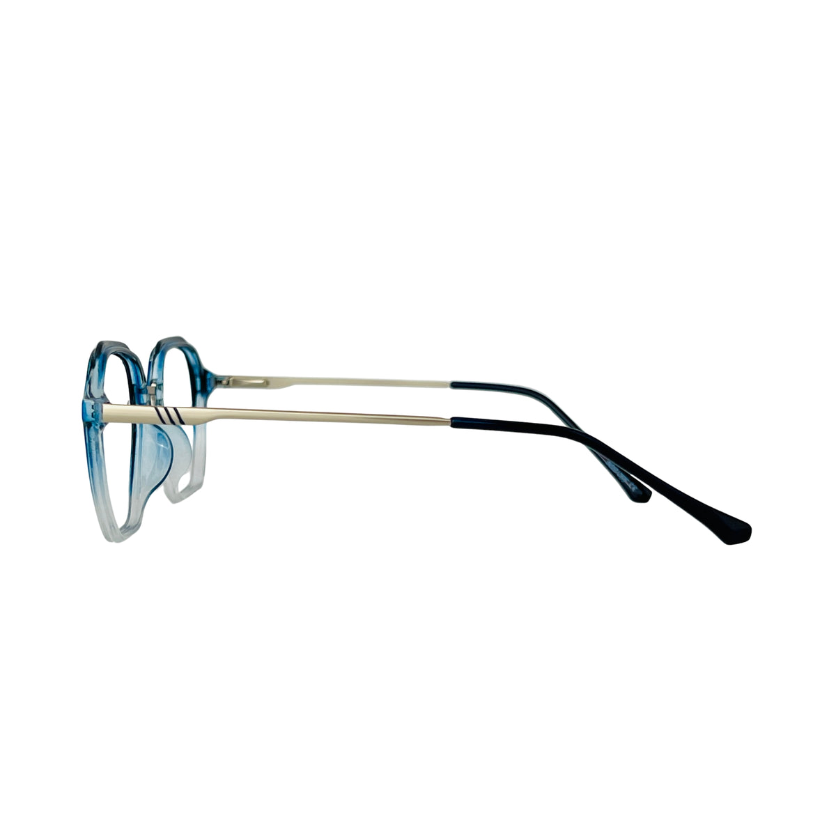 Verlin 62236 Geometric Eyeglass Frame – Dark Blue, supplied product view 4