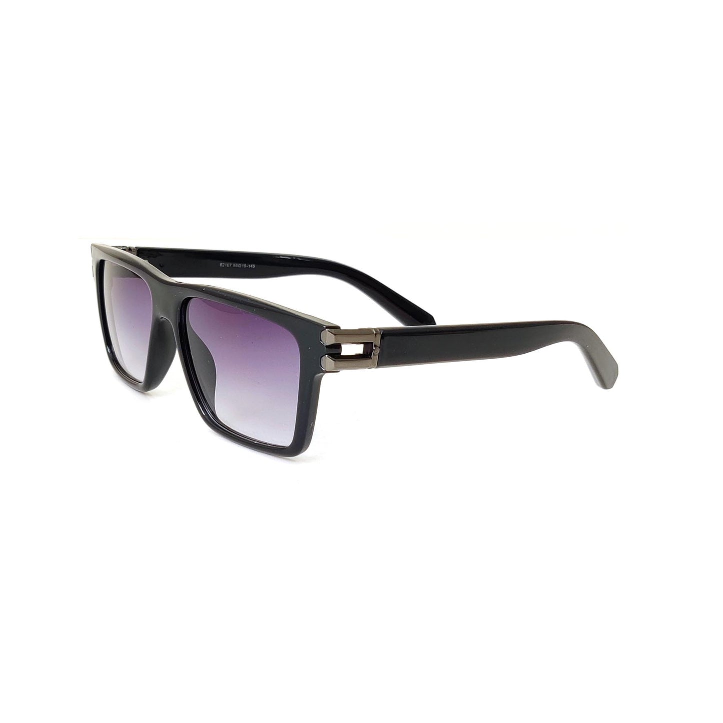 Premium Square Frame Sunglasses - Black Gradient Lens | 81207 (GLOSS BLACK)