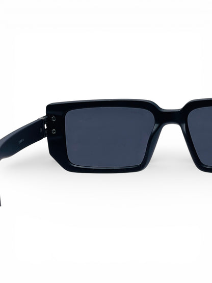 Verlin Rectangle Sunglasses 82108 Matte Black - Top View