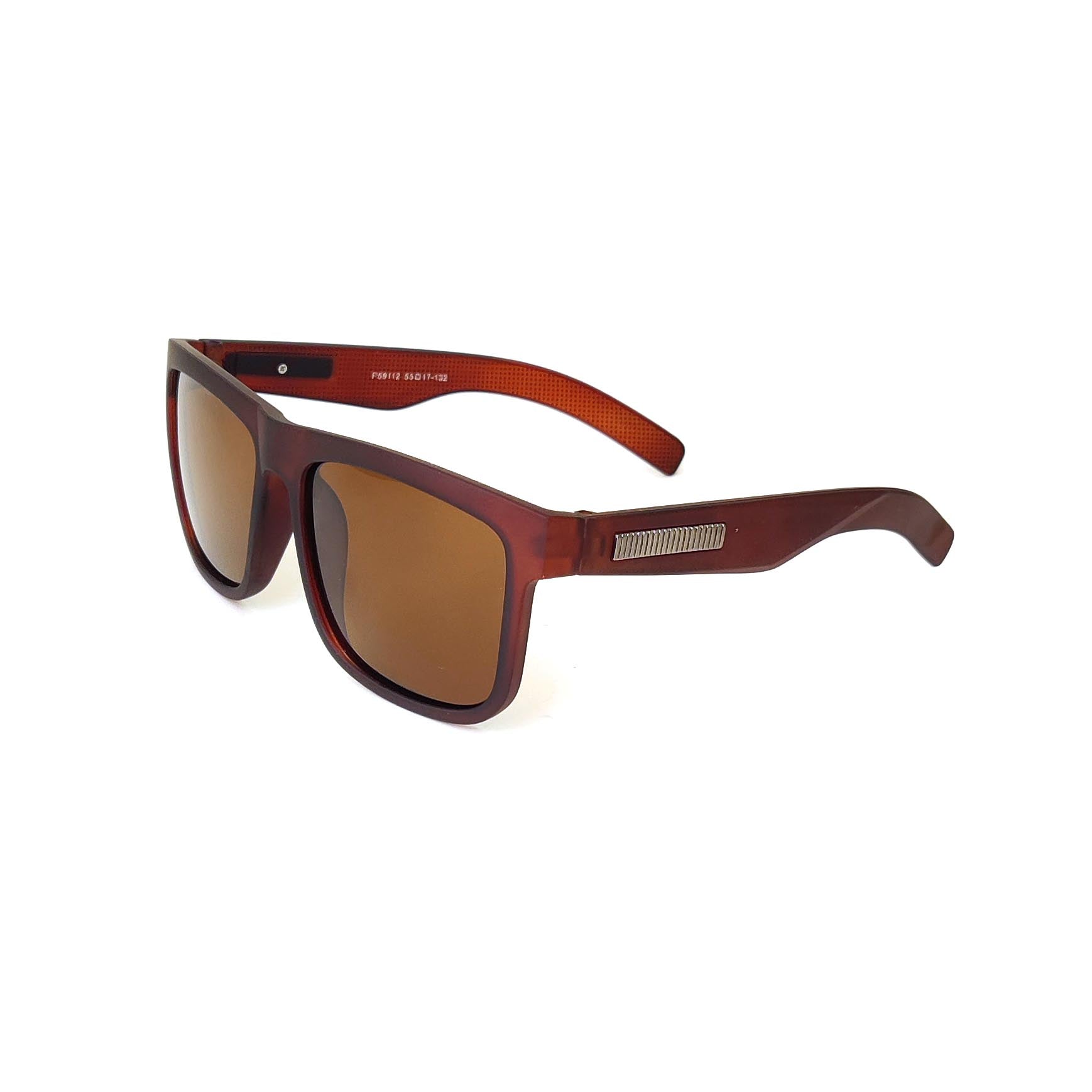 Verlin Square Polarized Sunglasses P59112 Brown - Side View