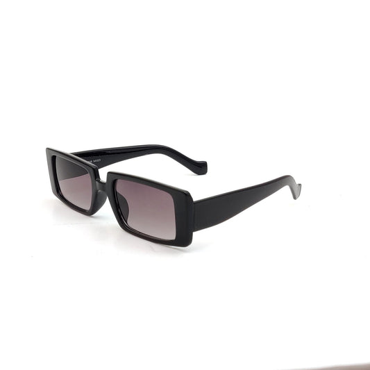 56338 Retro Rectangular Sunglasses Black