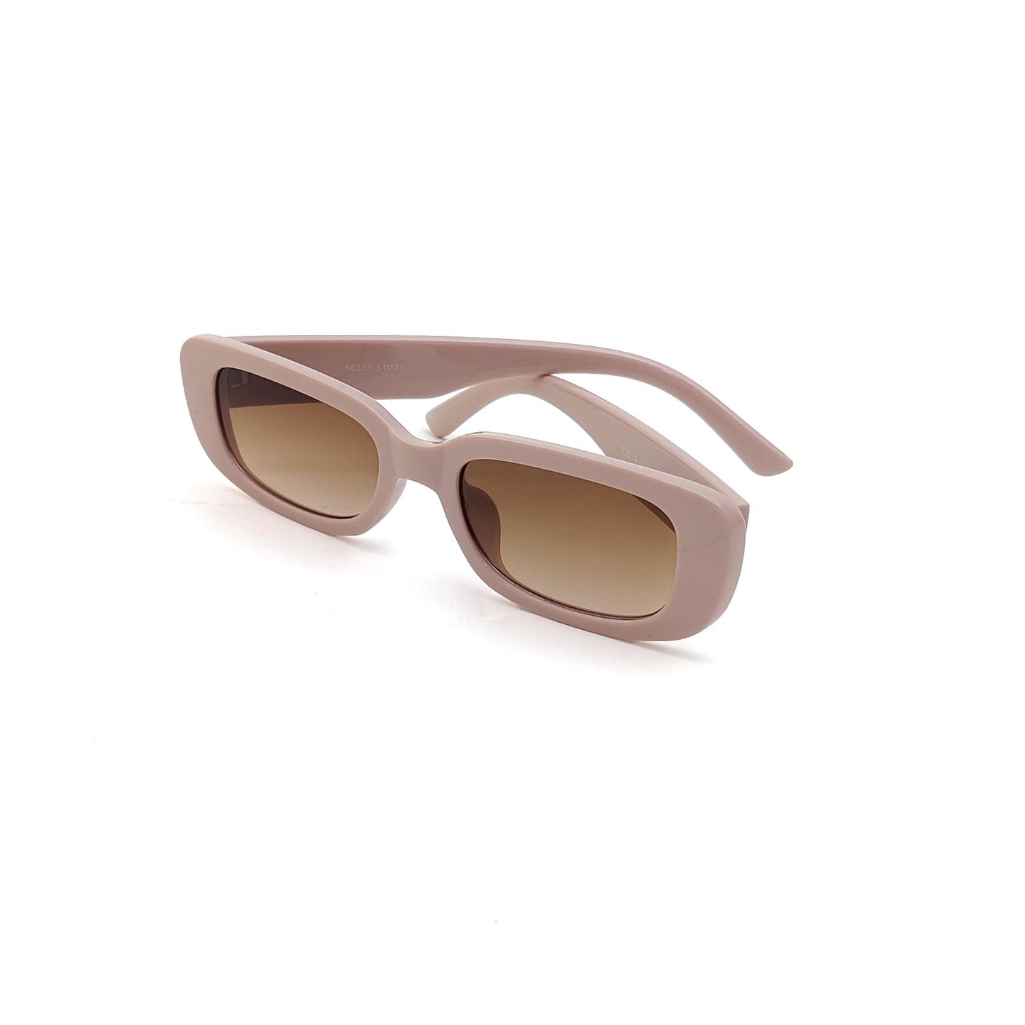 56335 Retro Rectangular Sunglasses Pink