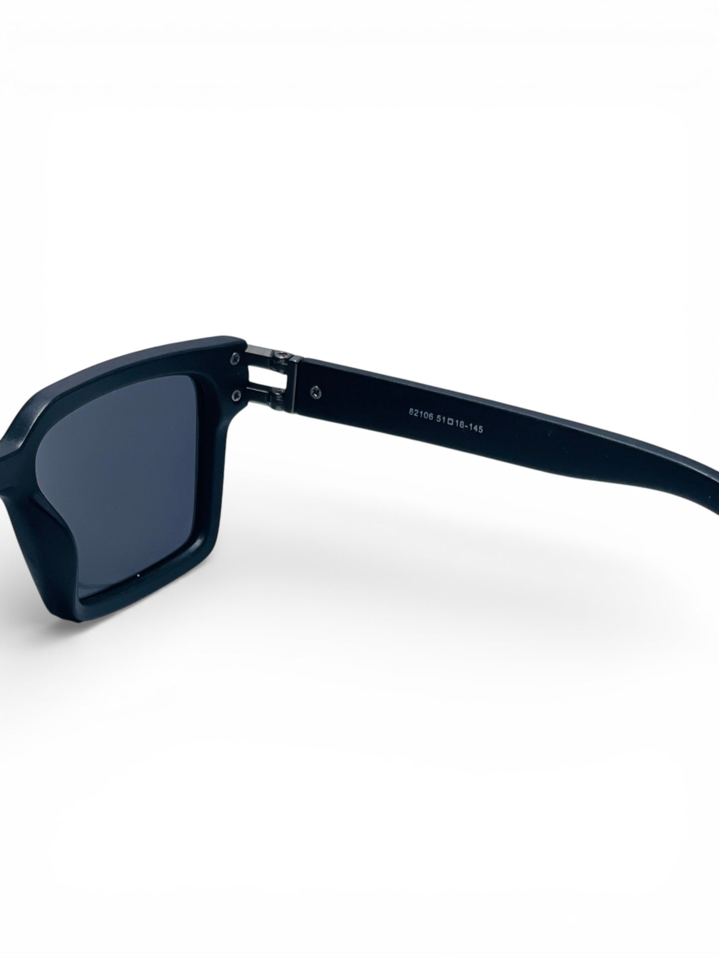 Verlin Rectangle Sunglasses 82106 Matte Black - Top View