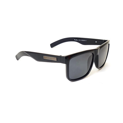 Verlin Square Polarized Sunglasses P59112 Gloss Black - Side View