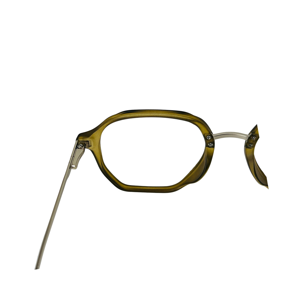 Verlin 62236 Geometric Eyeglass Frame – Olive Green, supplied product view 3