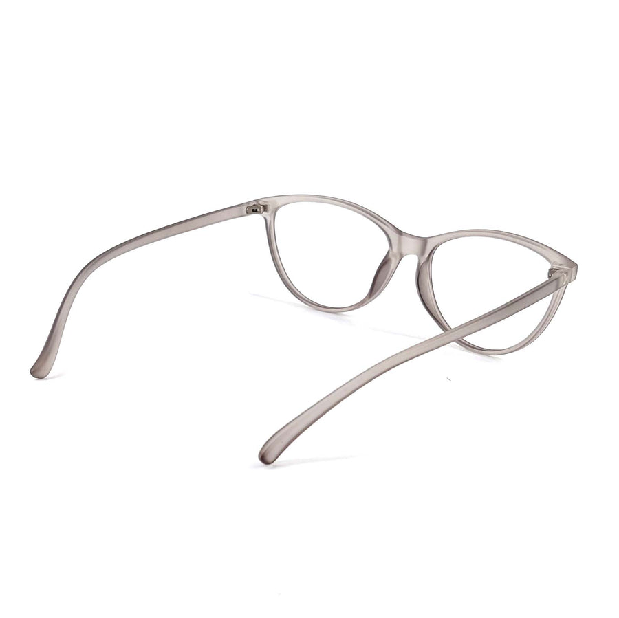 Verlin 3210 Cat-Eye Optical Frame in Gray — wide three-quarter view