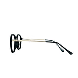 Verlin 62236 Geometric Eyeglass Frame – Silver Black, supplied product view 4