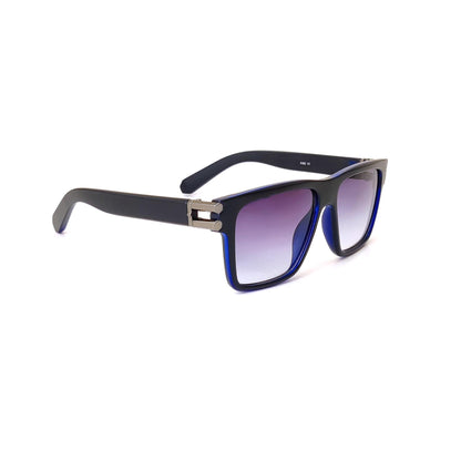 Premium Square Frame Sunglasses - Black Gradient Lens | 81207 (BLUE)