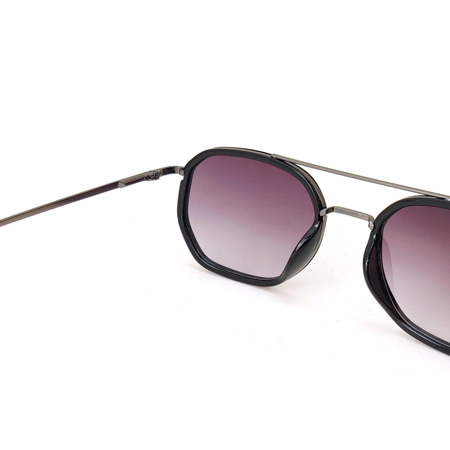 Classic Square Metal Frame Sunglasses - Matte Black JO4