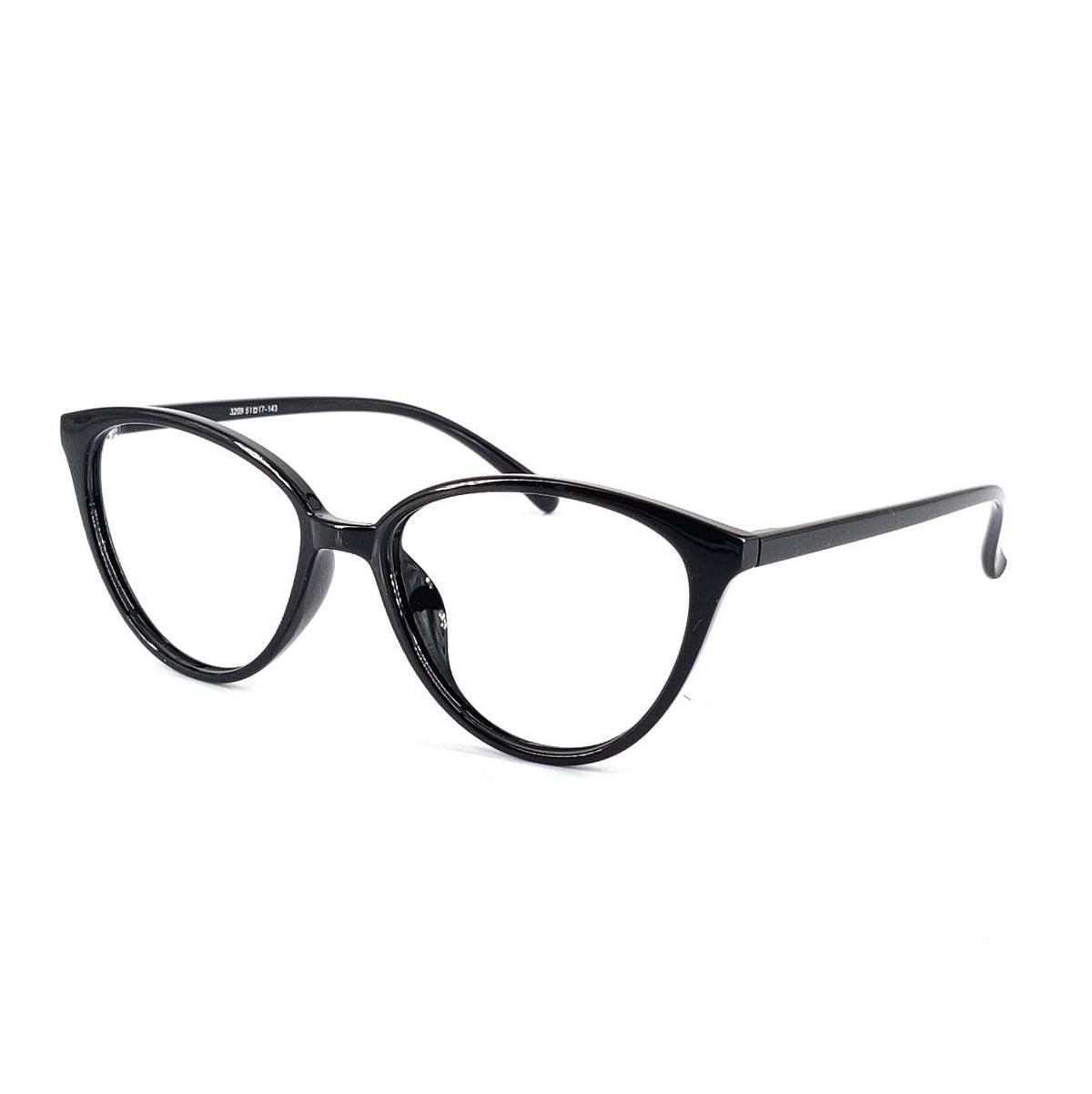 Verlin 3209 Cat-Eye Eyeglass Frame – Black, supplied product view 2