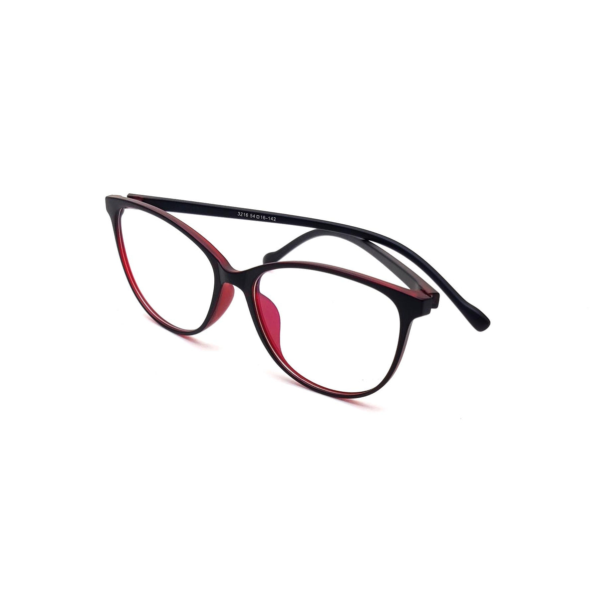 Verlin 3216 Cat-Eye Eyeglass Frame – Red, supplied product view 4