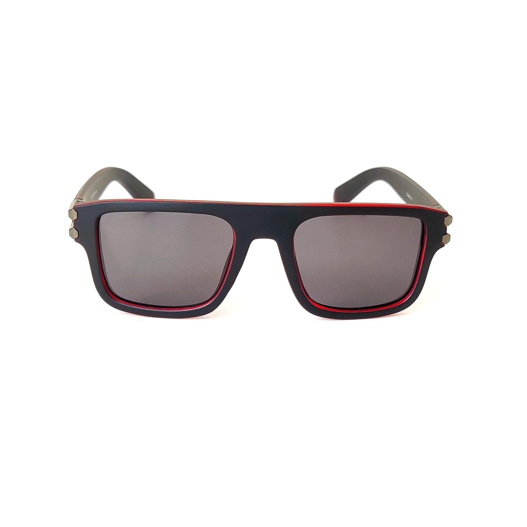 Verlin Square Polarized Sunglasses 82105 Red - Front View