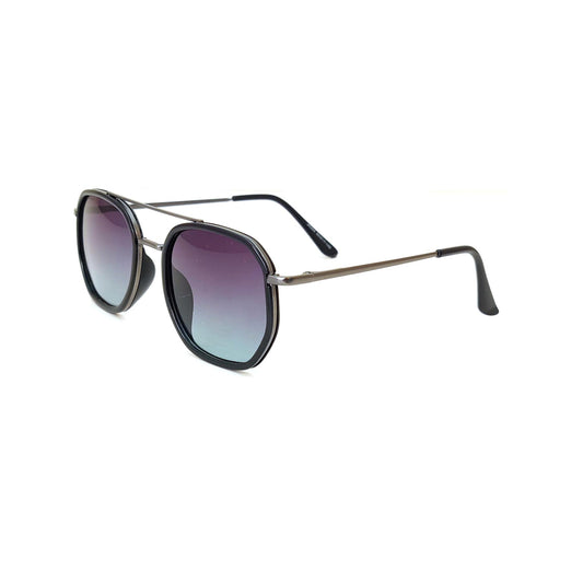 Classic Square Metal Frame Sunglasses - Smoke Gray JO4
