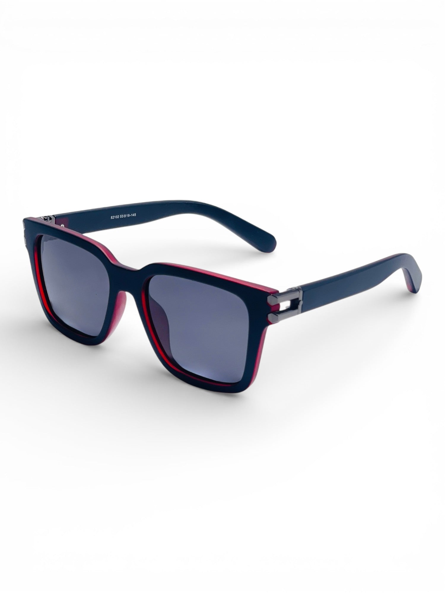Verlin Wayfarer Sunglasses 82102 Red Black - Side View