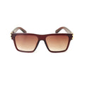 Premium Square Frame Sunglasses - Black Gradient Lens | 81207 (BROWN