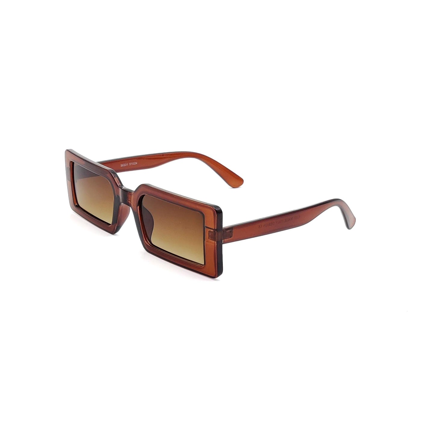 56331CW Rectangular Sunglasses Coffee Brown
