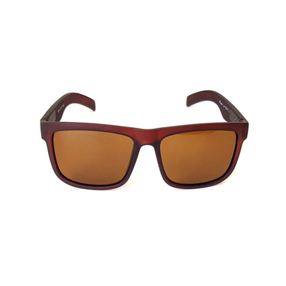 Verlin Square Polarized Sunglasses P59112 Brown - Front View