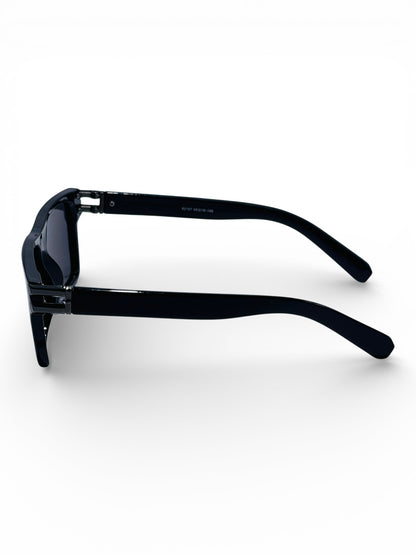 Verlin Rectangle Sunglasses 82107 Black - Angled View